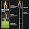 Sorbus 60" Matney Cone Stainless Steel Outdoor Torches , 2ct.